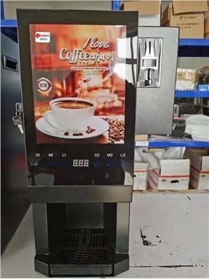 Liten kontor bord kaffe salgsautomat tilbyr fersk pulverkaffe te maskin